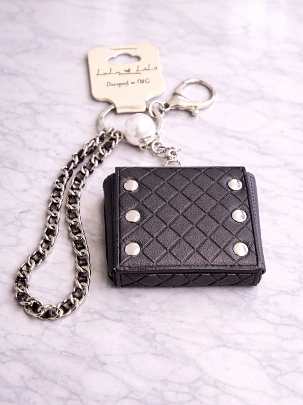 Mini Bag Wristlet or Bag Charm AirPod Pro Case Holder - Black